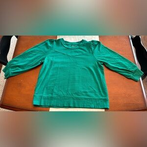 LOFT Emerald Green Elevated Sweatshirt Sz XL